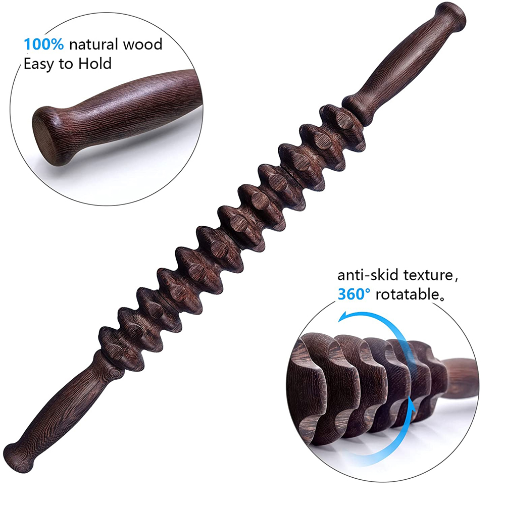 Manual Massager Wooden Handhel - огляд і ціна Muscle Roller Stick