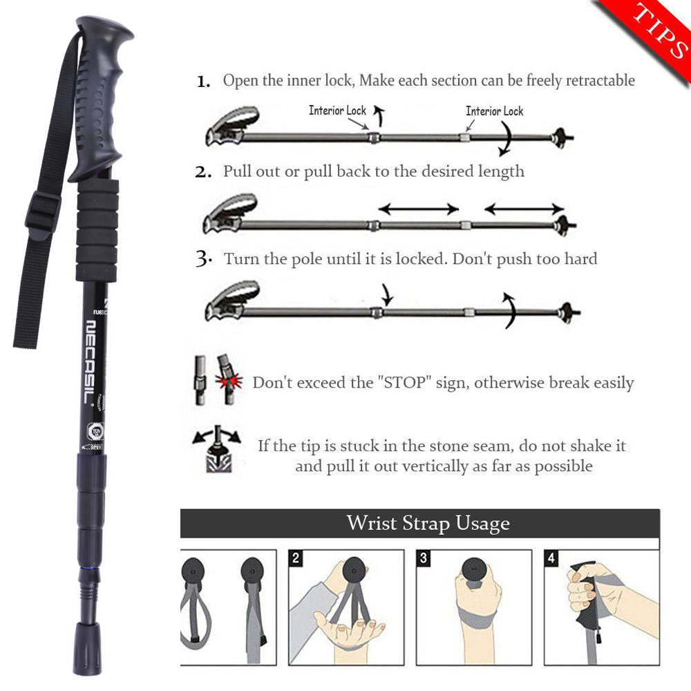 2pcs/lot Trekking poles hike w - огляд і ціна Trekking Pole Carbon