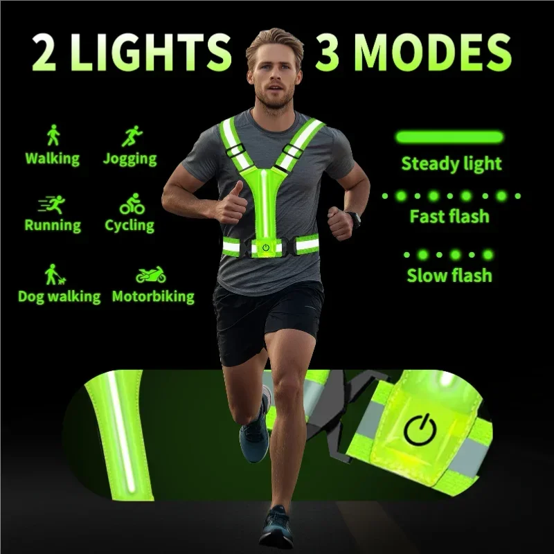 LED Reflective Vest Running Ge - огляд і ціна Running Gear Night