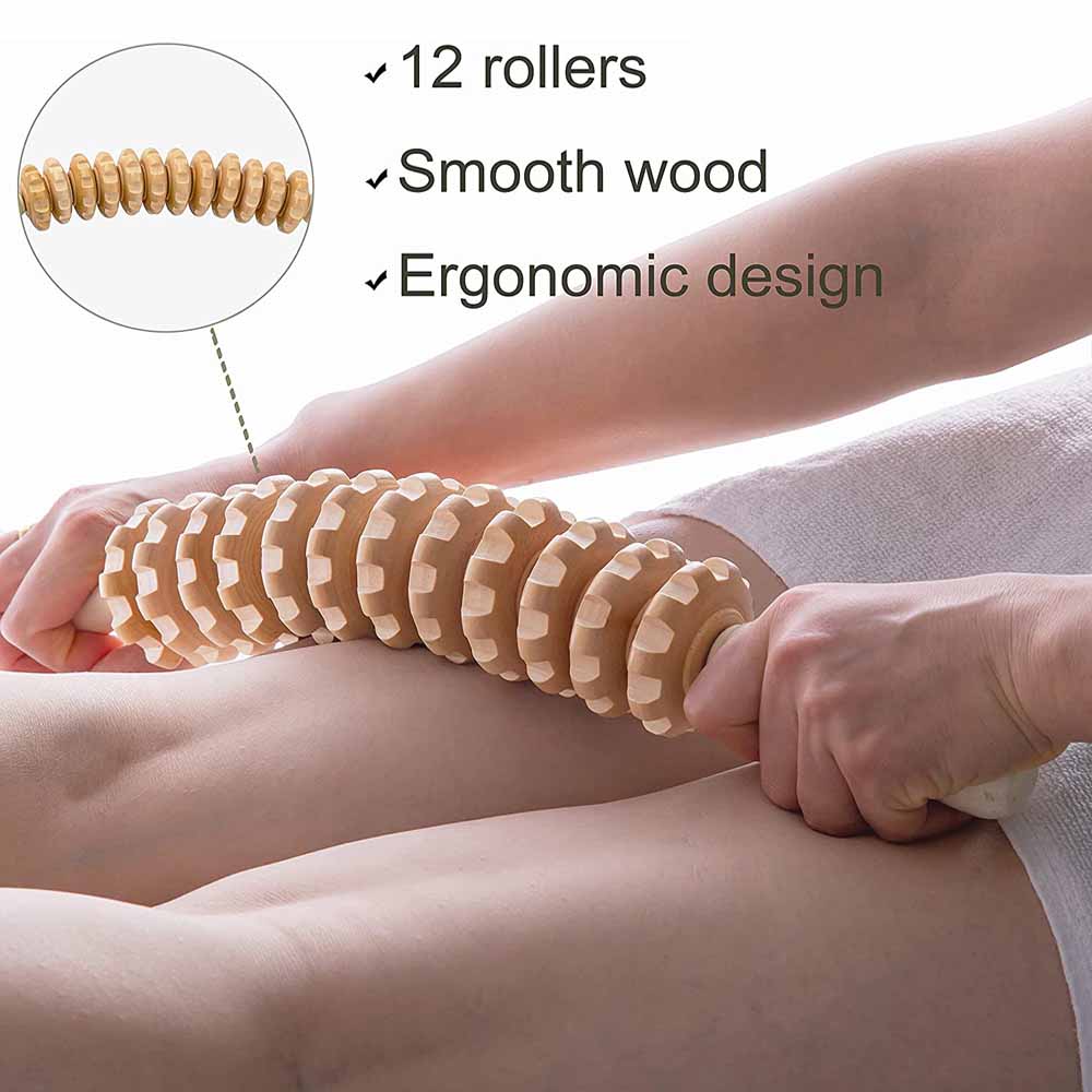 Curved Wood Massage Roller Sti - огляд і ціна Muscle Roller Stick
