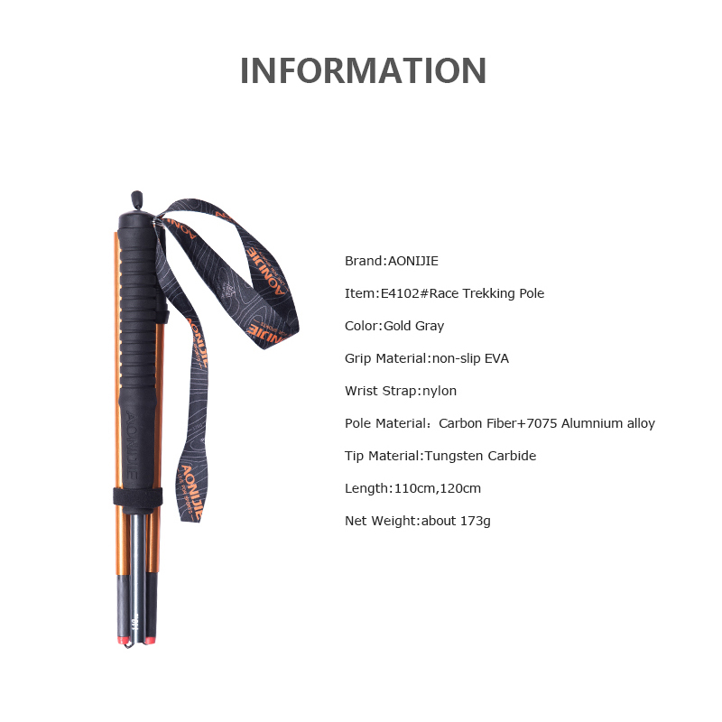 2pcs AONIJIE Z-Pole Folding Ul - огляд і ціна Trekking Pole Carbon