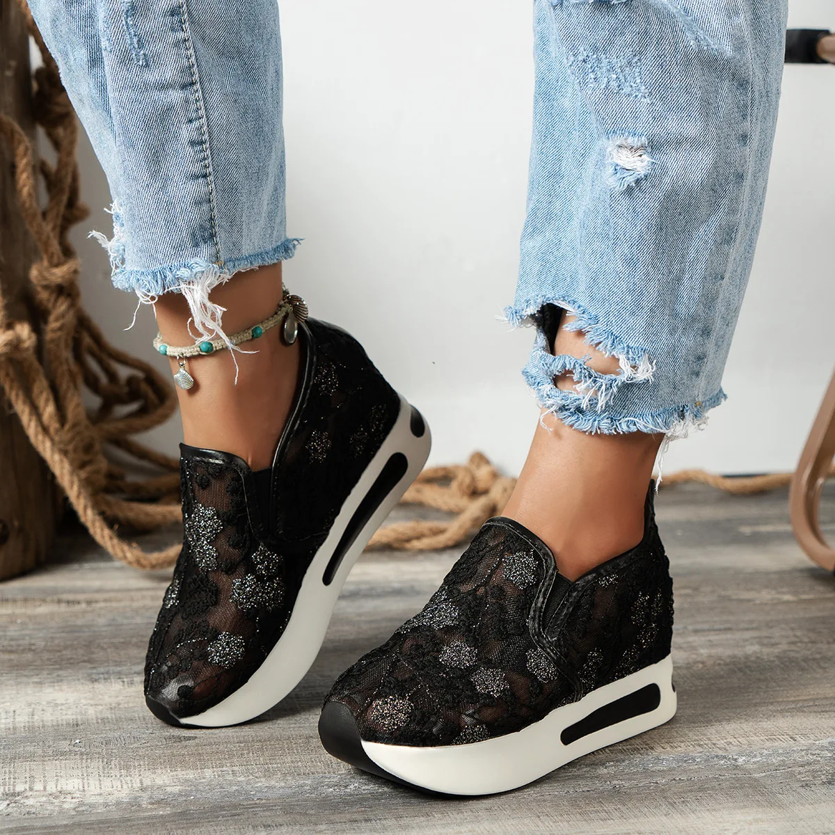 Lace Flats Platform Women Spor - огляд і ціна Running Gear Women