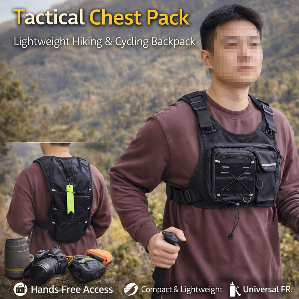 Tactical Vest Chest Bag with 2 - огляд і ціна Running Gear Bag For Men
